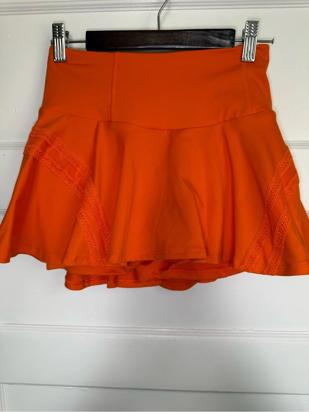 FP Movement Pleats & Thank You Orange Athletic Tennis Skort Preppy Sporty XS